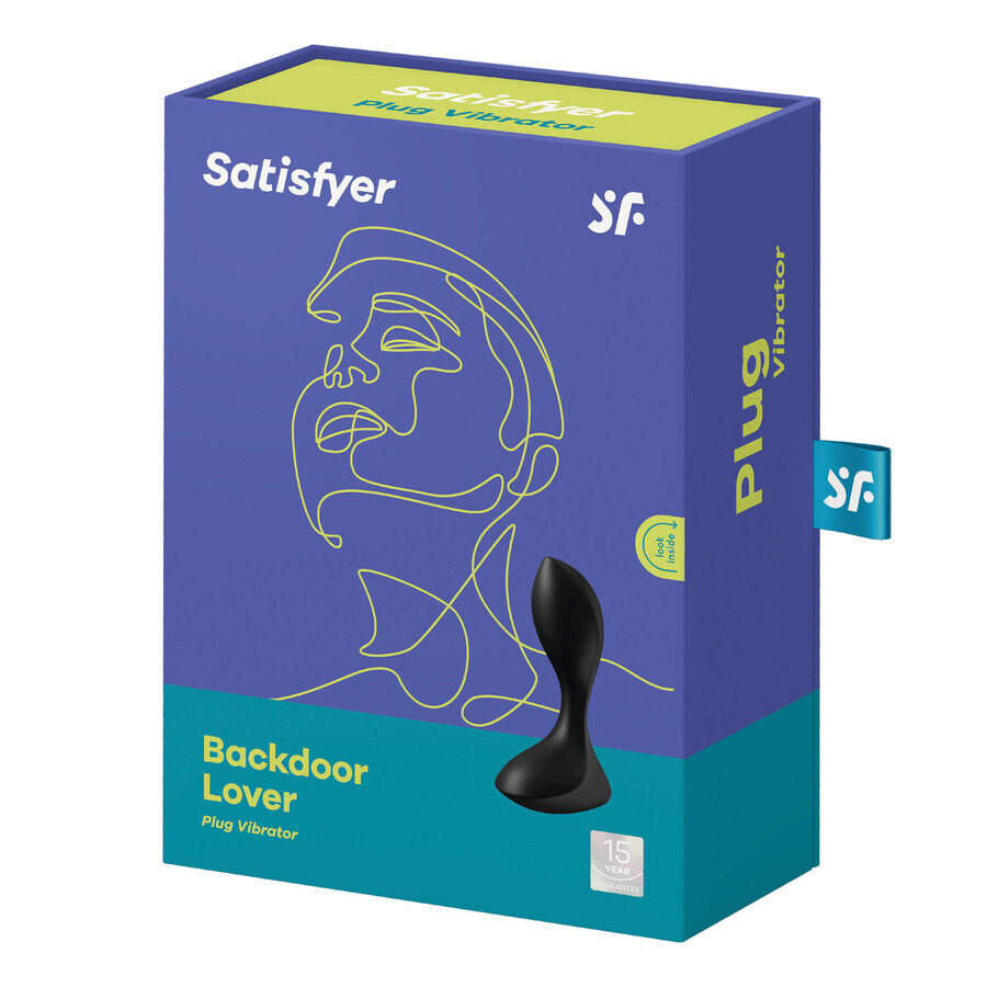 Satisfyer Backdoor Lover, vibrerende anaalplug, zwart