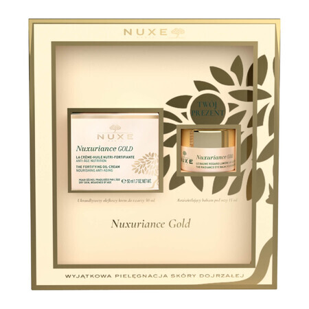 Nuxe Nuxuriance Gold set, face cream with oil, 50 ml + eye balm, 15 ml