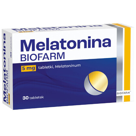 Melatonin Biofarm, 5 mg, 30 comprimés