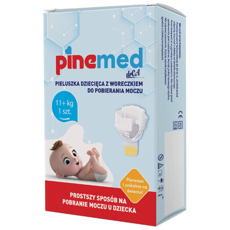 Pinemed, Windel mit Urinauffangbeutel, für Kinder, 11+ kg DEKORIERTE PACKUNG