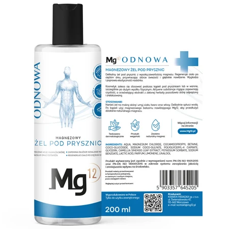 Mg12 Renew, douchegel met magnesium, 200 ml