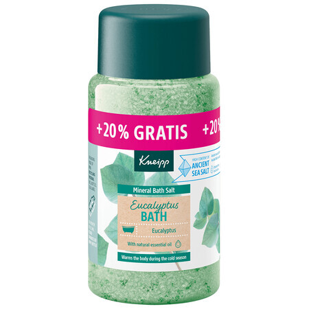 Kneipp Eucalyptus Bath, mineral bath salt crystals, 600 g