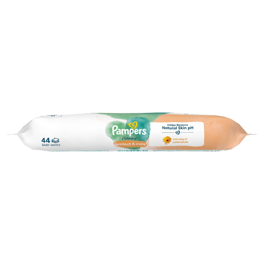 Pampers Harmonie Protect & Care, lingettes humides, 44 pièces