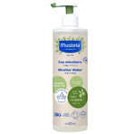 Mustela Bio set, cleansing gel for body and hair, 400 ml + micellar water, no rinse, 400 ml + free bamboo diaper