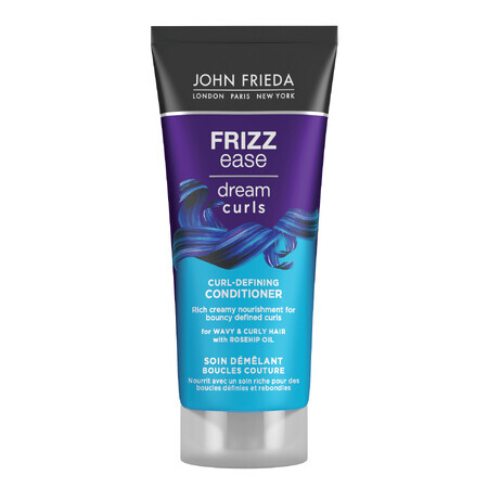 John Frieda Frizz Ease Dream Curls Conditioner, anti-frizz conditioner for curly and wavy hair, 75ml