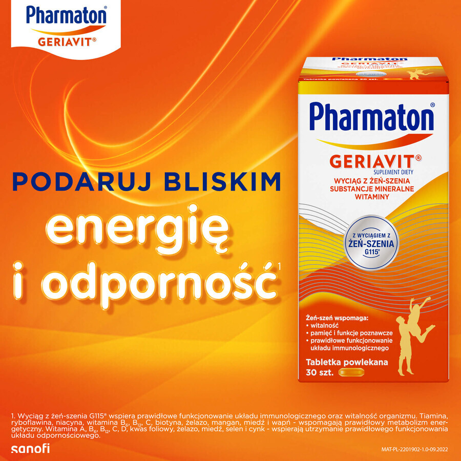 Pharmaton Geriavit set, 3 x 30 comprimidos recubiertos con película