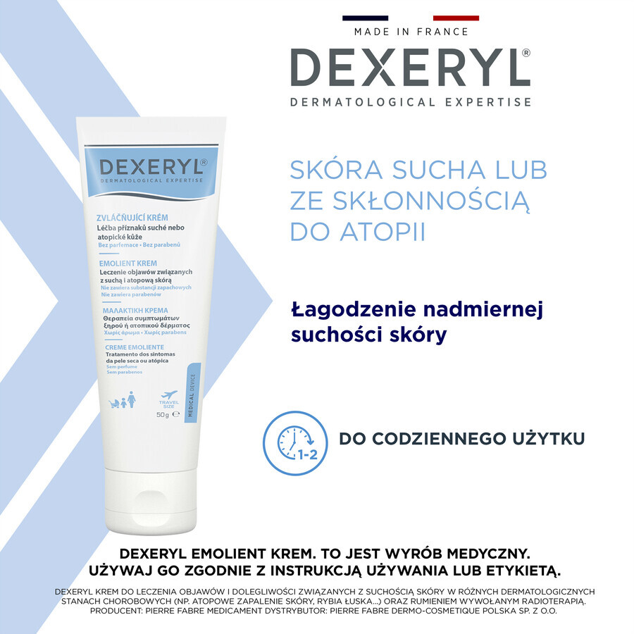 Dexeryl crema emolliente per pelli secche, 50 g