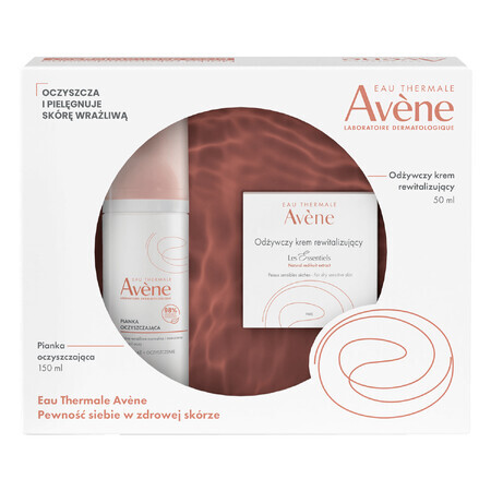 Avène Les Essentiels Soin Universel, mousse nettoyante 150 ml + crème nourrissante revitalisante 50 ml