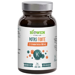 Biowen Potassium Forte, citrato de potasio, 100 cápsulas