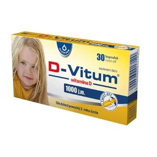 D-Vitum 1000 IE, vitamine D voor kinderen vanaf 1 jaar, 30 draaidopcapsules