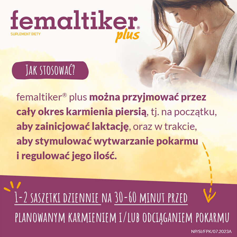 Femaltiker Plus verpakking, karamelsmaak, 2 x 12 sachets