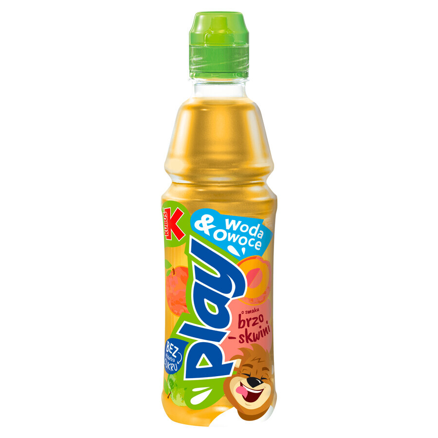 Kubuś Play! Water & Fruit, vruchtendrank, appel, perzik, 400 ml