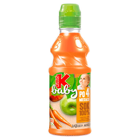 Kubuś Babysap 100%, na 4 maanden, appel, wortel, 300 ml