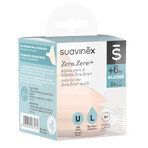 Suavinex Zero Zero, siliconen flessenspeen, antikoliek, snelle doorstroming, maat L, vanaf 6 maanden, 2 stuks