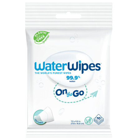 WaterWipes OnTheGo Bio, vochtige doekjes, verfrissend, 10 stuks