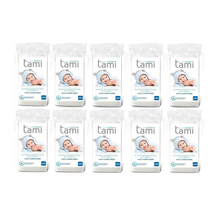 Tami MyBaby set, cosmetische pads voor baby's, 10 x 60 stuks