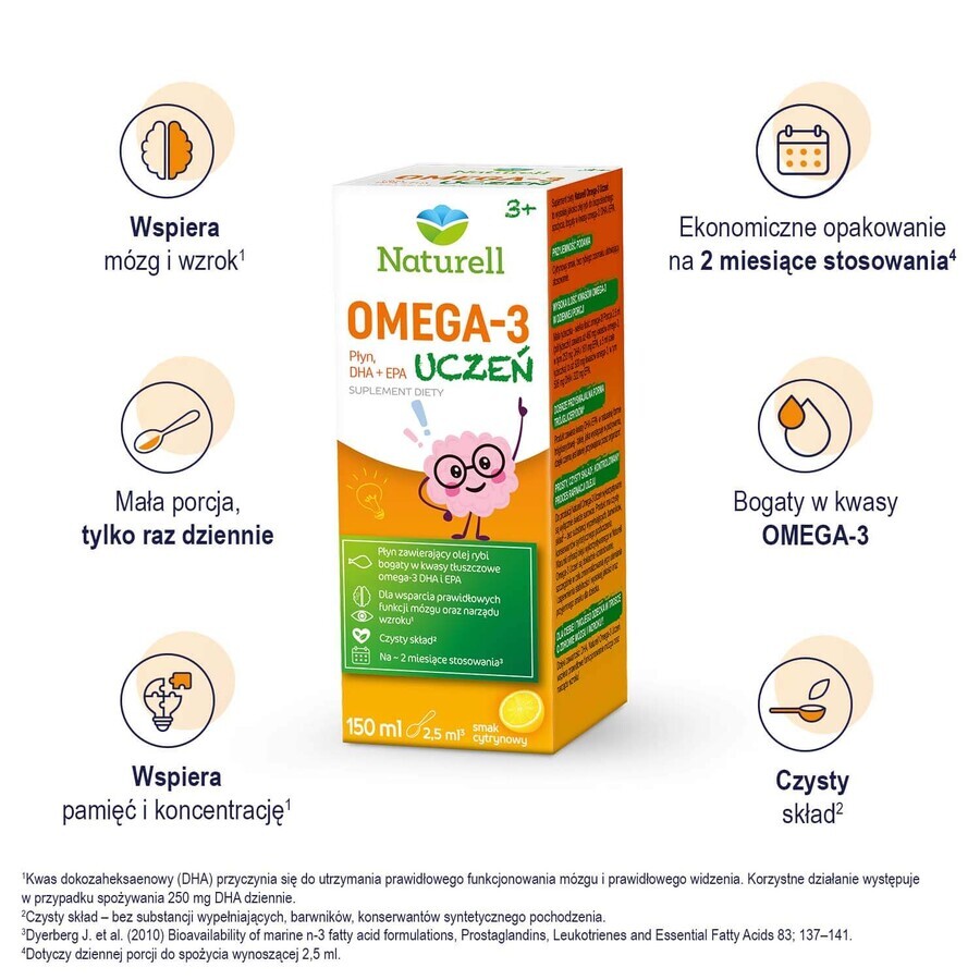 Naturell Omega-3 Student, 150 ml