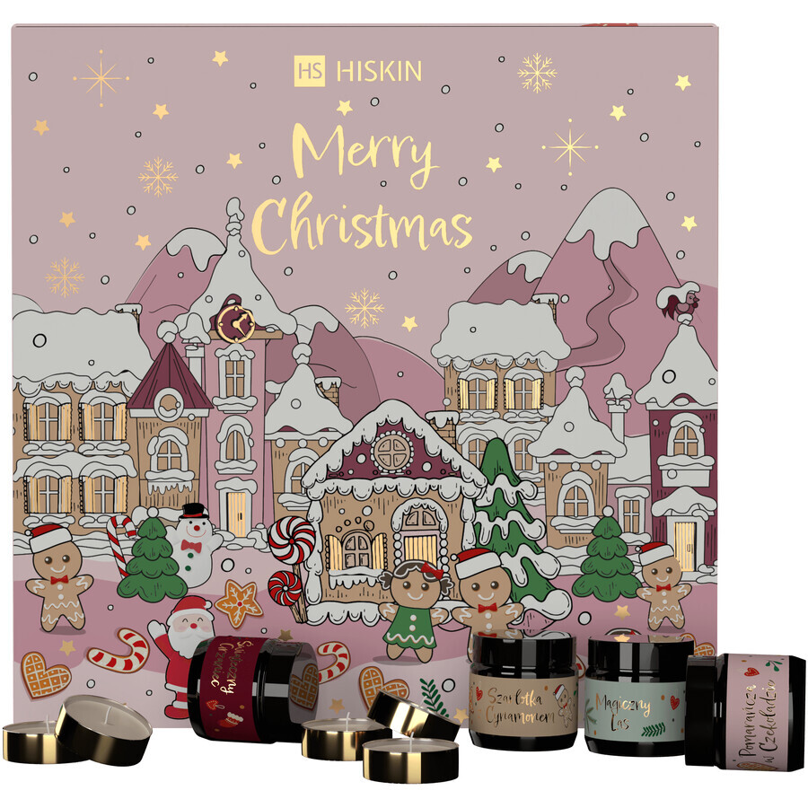 HiSkin Advent calendar set, soy candles