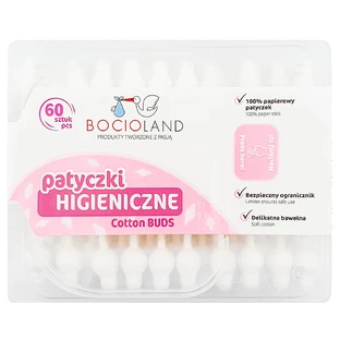 Bocioland, Wattestäbchen mit Stecker, 60 Stück