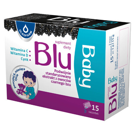 Oleofarm Blu Baby, pentru copii de la 6 luni, 15 pliculețe