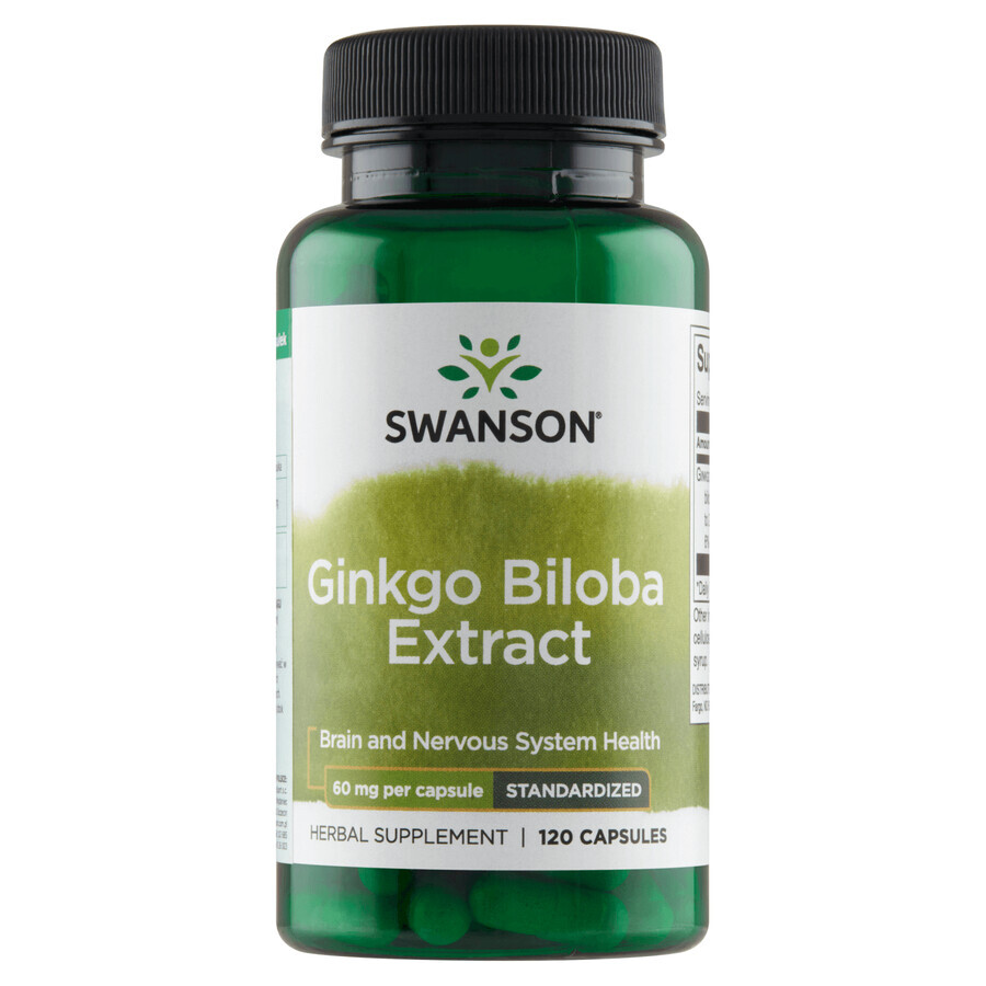 Swanson Ginkgo Biloba Extract, ginkgo biloba, 120 capsules