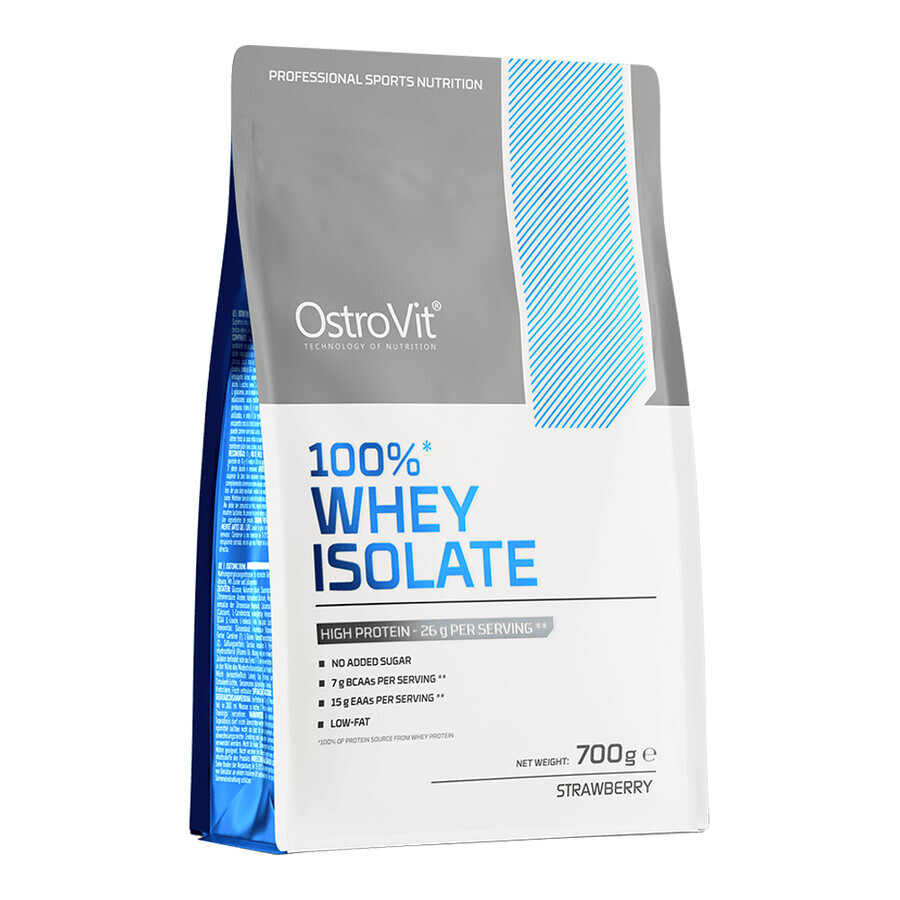 OstroVit 100% Whey Isolaat, aardbeiensmaak, 700 g