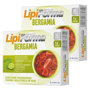 Set for normal cholesterol levels, LipiForma Bergamia, 2 x 30 capsules