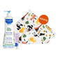 Mustela Bebe Enfant set, zachte wasgel voor lichaam en hoofd, vanaf de geboorte, 750 ml + luiercr&#232;me 1,2,3, vanaf de geboorte, 100 ml + gratis bamboe luier