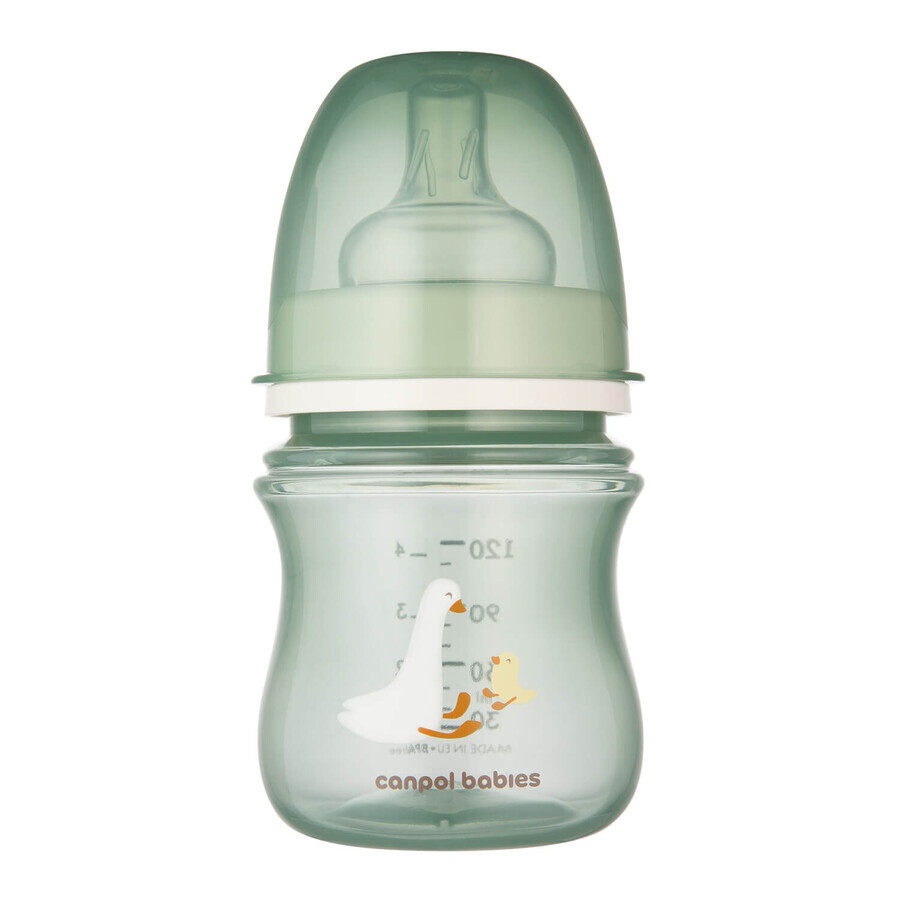 Canpol Baby's EasyStart, antikoliek, wijdmondfles, Goose, vanaf de geboorte, 120 ml