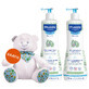 Mustela Bebe Enfant set, zachte was voor lichaam en hoofd, vanaf de geboorte, 2 x 750 ml + gratis teddybeerwikkel