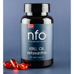 NFO Krill Oil Astaxanthin, ulei de krill cu astaxantină, 60 capsule moi