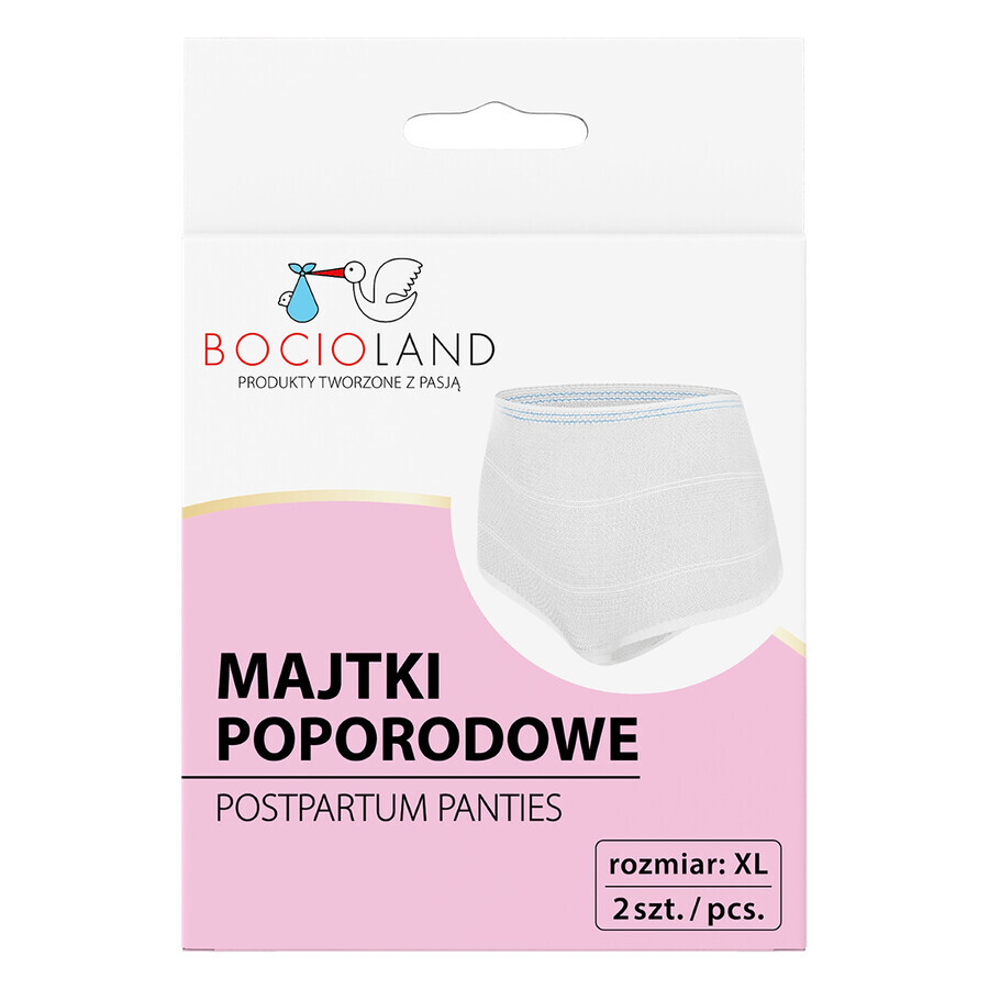 Bocioland, postnatale onderbroek, mesh, maat XL, 2 stuks