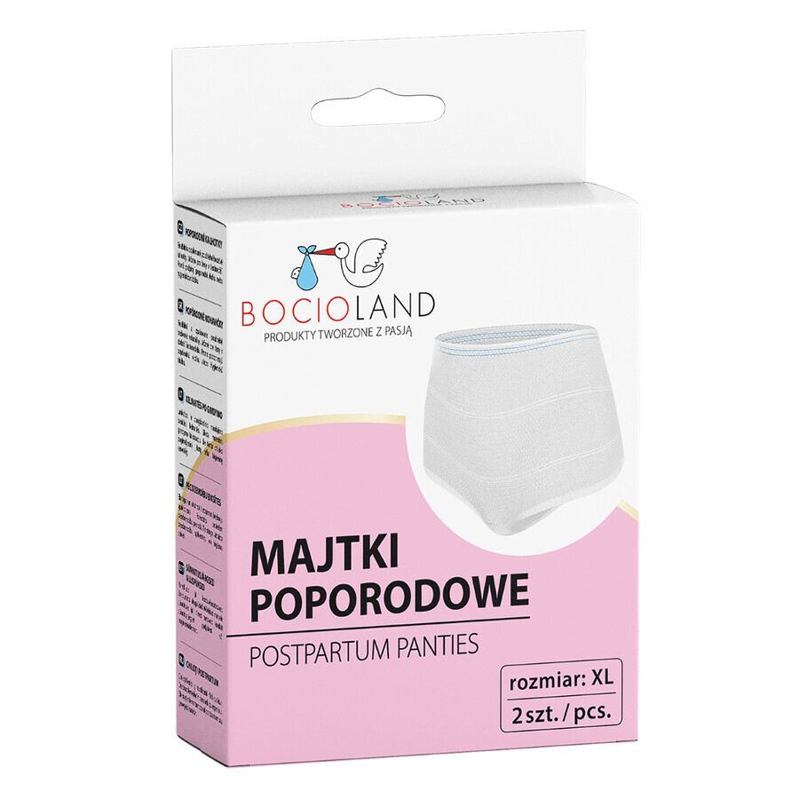 Bocioland, postnatale onderbroek, mesh, maat XL, 2 stuks