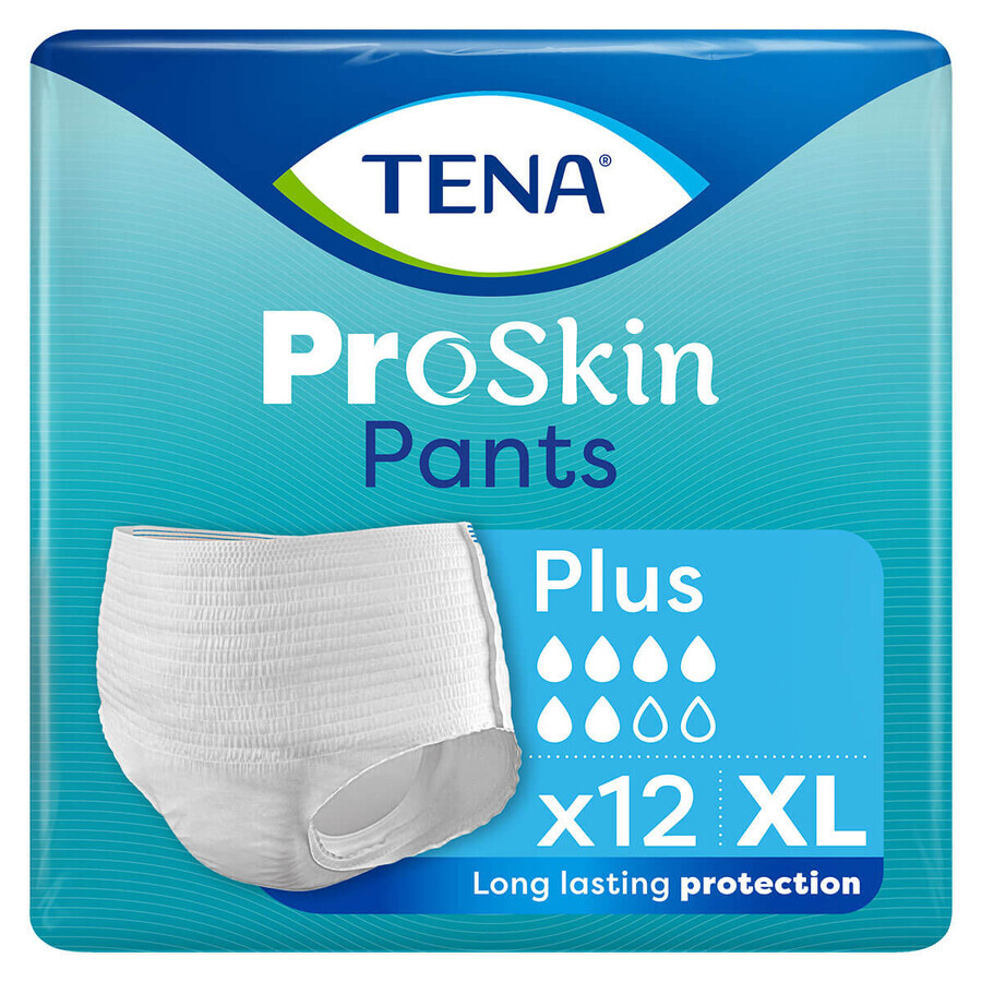 Tena Pants ProSkin, absorberende slip, maat XL, 120-160 cm, Plus, 12 stuks