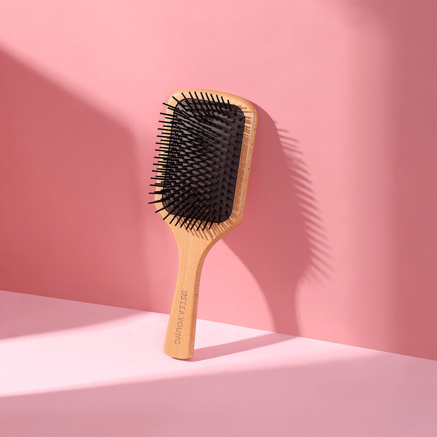 Sister Young Naya, brosse à cheveux en bois avec poils en nylon, 1 pc