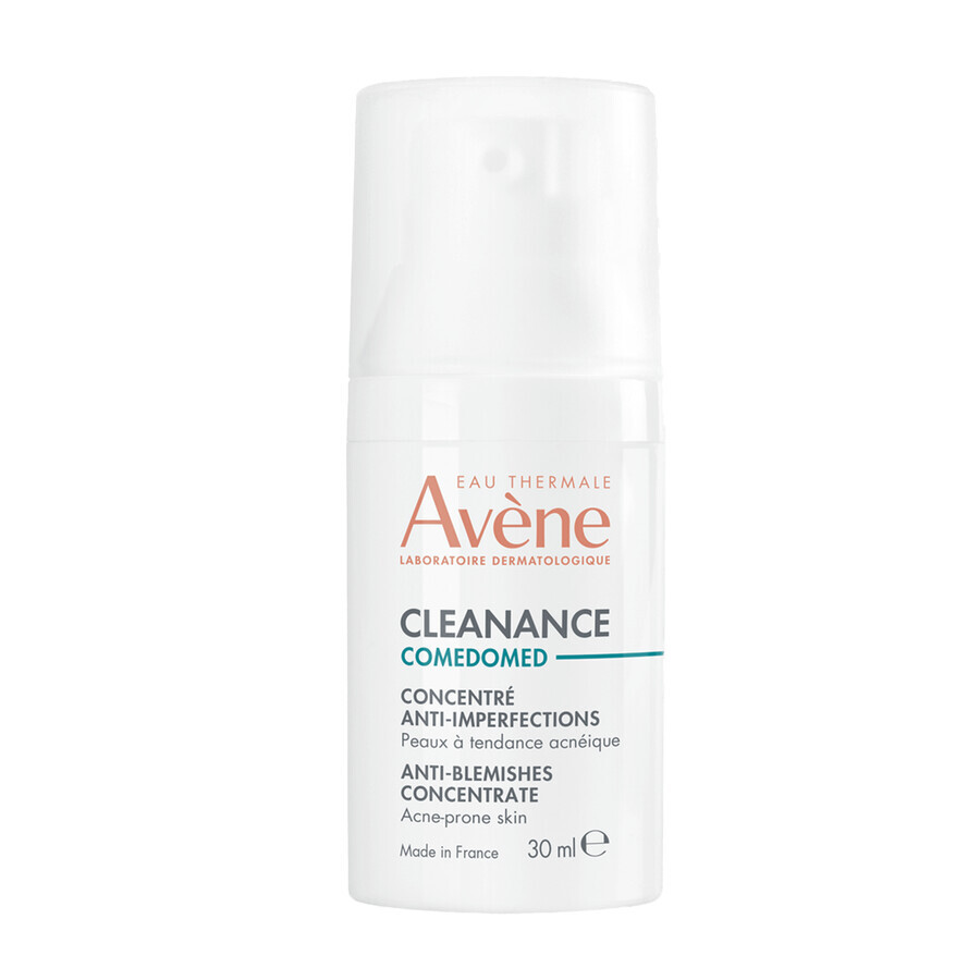 Avene Cleanance ComedoMed, concentrado antimanchas, pieles con tendencia acneica, 30 ml + agua micelar para rostro y ojos, 100 ml gratis