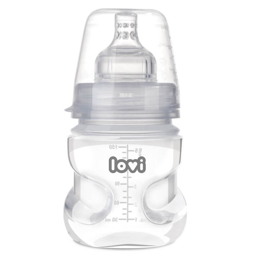 Lovi Set reflex zonder zuigen, fles, 150 ml + speen, Love Mummy, vanaf de geboorte, 1 gratis