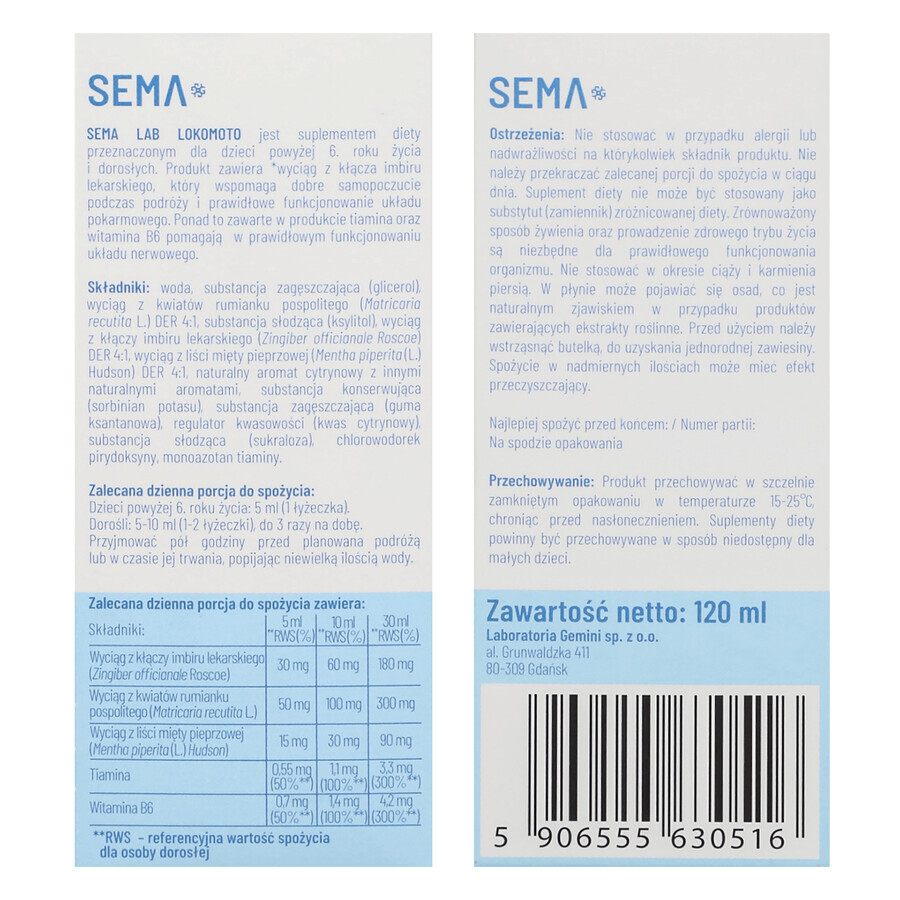 SEMA Lab, LokoMoto, 120 ml EMBALLAGE DEFECTUEUX