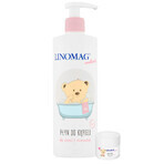 Linomag Emolients, lotion de bain pour bébés et enfants à partir de 7 mois, 400 ml + crème de protection, 15 ml gratuit