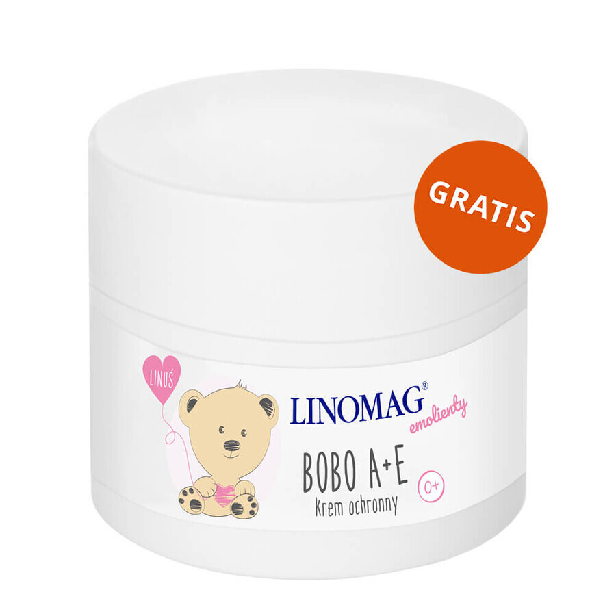 Linomag Emolients, lotion de bain pour bébés et enfants à partir de 7 mois, 400 ml + crème de protection, 15 ml gratuit