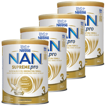 Set Nestle NAN Supremepro 3 HMO, opvolgmelk voor baby's vanaf 1 jaar, 4 x 800 g