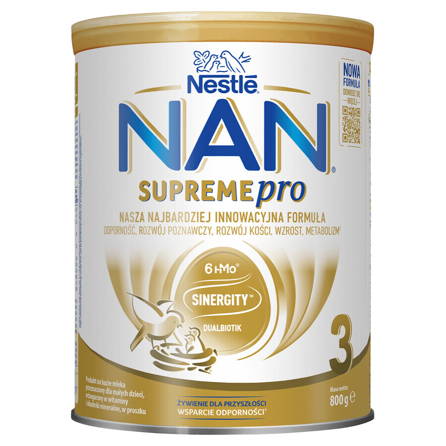 Set Nestle NAN Supremepro 3 HMO, opvolgmelk voor baby's vanaf 1 jaar, 4 x 800 g