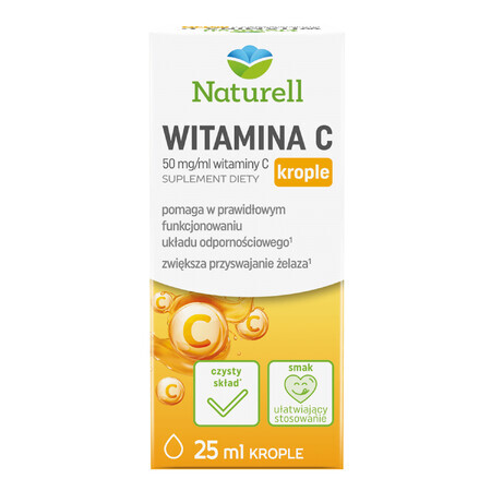 Naturell Vitamine C druppels, vanaf 3 jaar, 25 ml