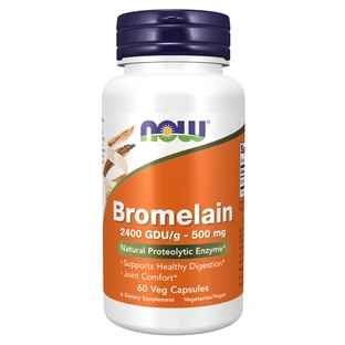 Now Foods Bromelina 500 mg, 60 cápsulas vegetales