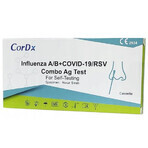 CorDx Influenza A/B + COVID-19/RSV Combo Ag, test antigénique pour 4 virus, 1 pc