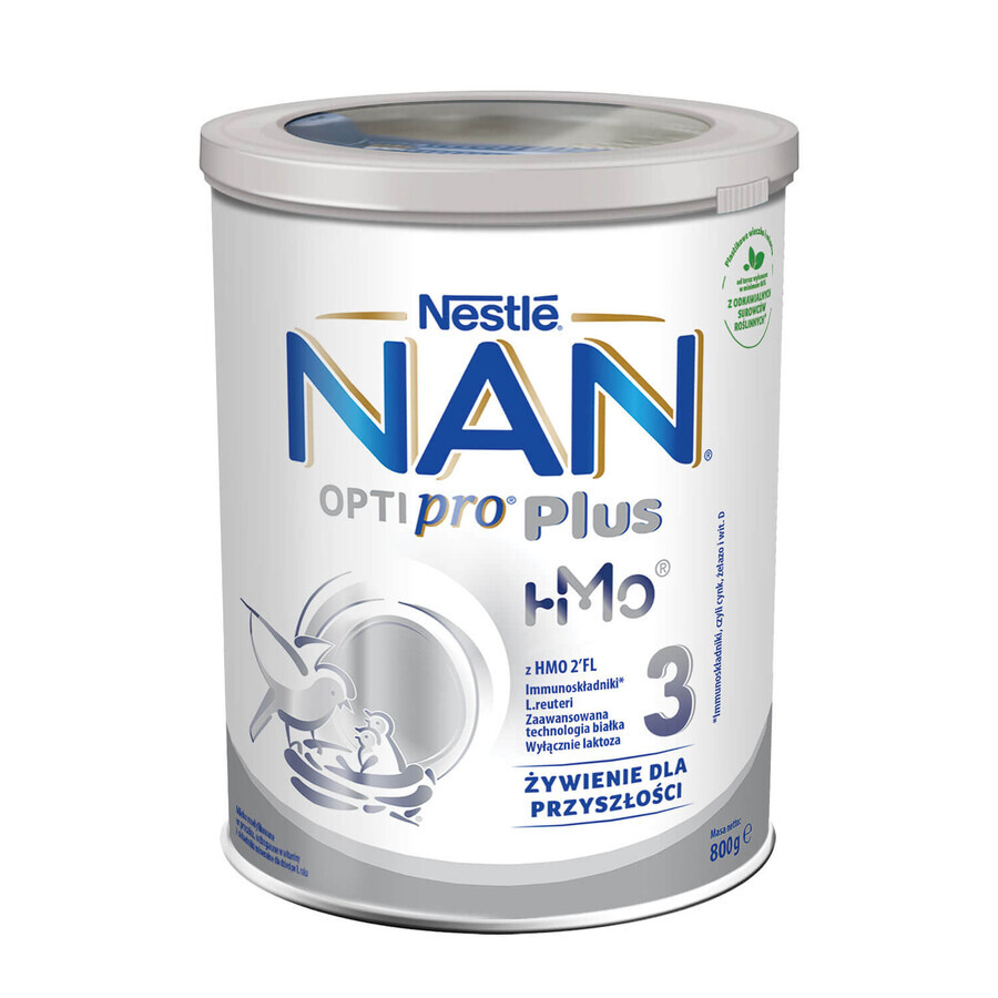 Nestlé NAN Optipro Plus 3 HM-O, lait modifié pour enfants de plus de 1 an, 4 x 800 g