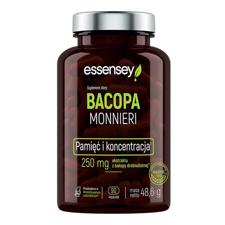 Essensey Bacopa Monnieri, kleinblättrige Bacopa, 90 Kapseln