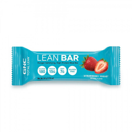 Eiwitreep met vezels, yoghurt en aardbei Lean Bar, 50 g, GNC