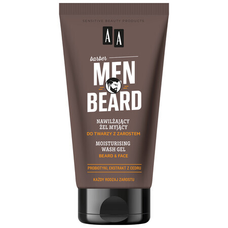 AA Men Beard, hydraterende reinigingsgel voor gezichtshaar, 150 ml