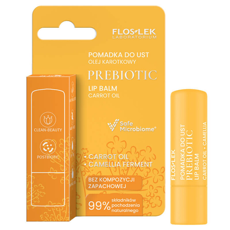 Floslek Laboratorium Prebiotic, rossetto, olio di carotene, 4 g